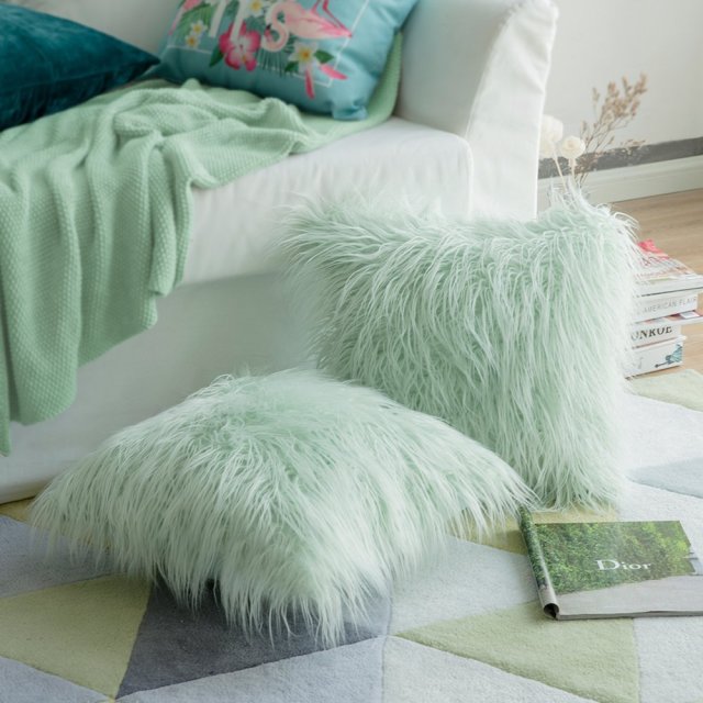 Soft Fur Plush Cushion Cover