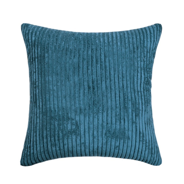 Supersoft Corduroy Cushion Cover Plain Striped